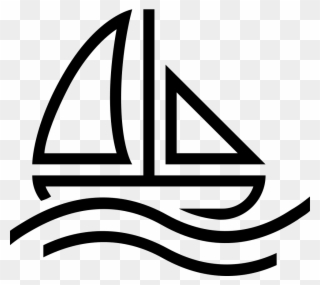 Sailing Boat Sportive Transport Comments - Sailing Boat Symbol Clipart