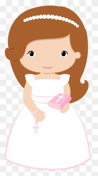 Clip Art, Baptism Cookies, Baby Christening, First - First Communion Girl Clipart - Png Download