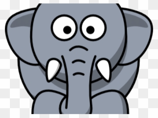 Eye Clipart Elephant - Clip Art Elephant Face - Png Download