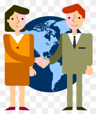 Handshake Clipart Boys - World Map - Png Download