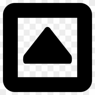 Square Outline Png Up Arrow Triangle In A Square Gross - Simbolo De Un Triangulo Dentro De Un Cuadrado Clipart