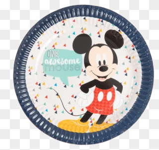 Disney Awesome Mickey Mouse Paper Plates - Mickey Awesome Clipart