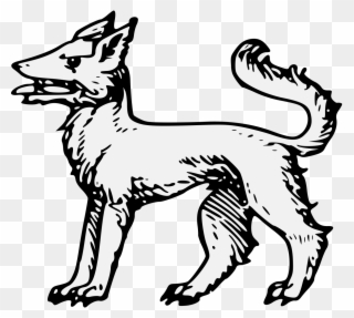 Pdf - Heraldic Wolf Clipart