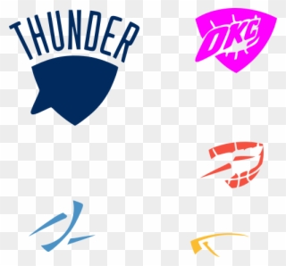 Okc Thunder, Okc Thunder - Oklahoma City Thunder Logo Png Clipart