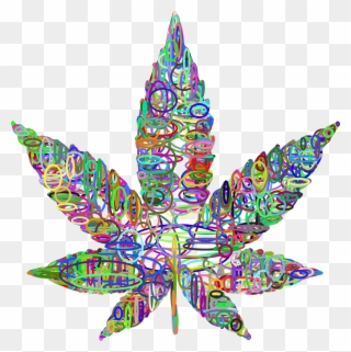 Marijuana Ellipses Wireframe Prismatic - Marijuana Image Silhouette Clipart