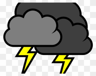 Thunderstorm Cliparts - Storm Cloud With Lightning Clipart - Png Download