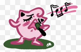 A Jigglypuff Is Singing Into A Microphone With A "i'm Clipart