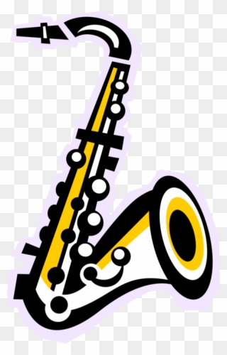 Vector Illustration Of Saxophone Brass Single-reed - (d Pin) 25mm Lapel Pin Button Badge: Clipart