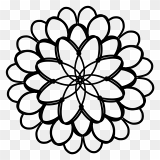 Simple Flower Designs Black And White 15, Buy Clip - Coloring Book - Png Download