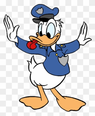 New Policeman Donald Conducting Traffic - Policeman Donald Clipart