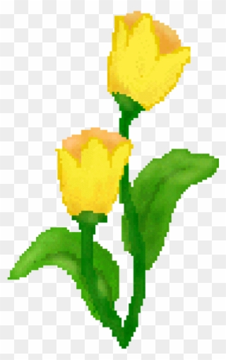 Small Clipart Yellow Tulip - Easter Flowers Clip Art - Png Download