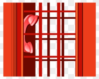 Phone Box Clipart Transparent - Clip Art Red Telephone Box - Png Download