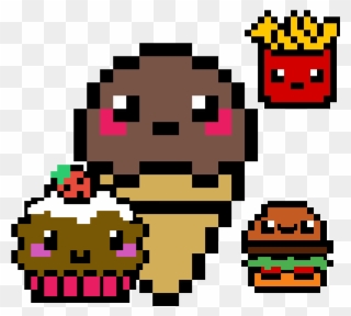 Yummy In My Tummy - Pixel Ice Cream Cone Clipart