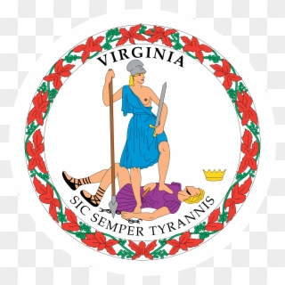 The Actual Seal Of Virginia - Virginia Flag Clipart
