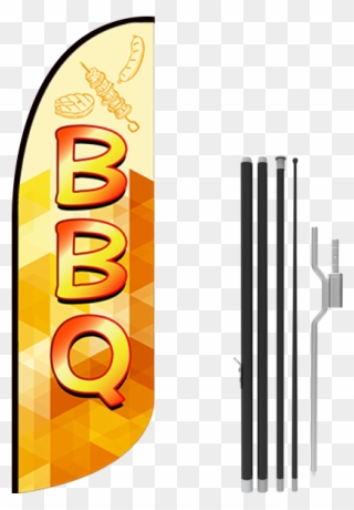 10ft Bbq Stock Blade Flag With Ground Stake - Flag Clipart