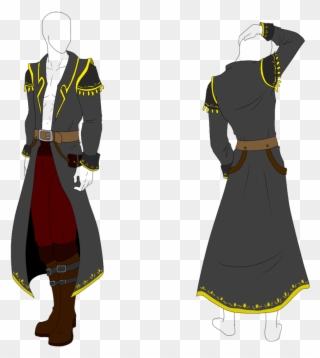 Drawing Capes Clothing Reference - Draw A Pirate Coat Clipart