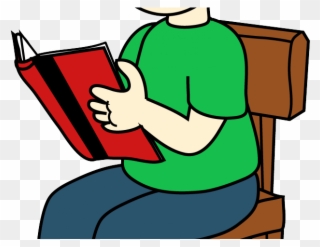 Panda Clipart Reading - Sat On A Chair - Png Download