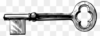 Illustration Of A Key - Vintage Key Clipart - Png Download
