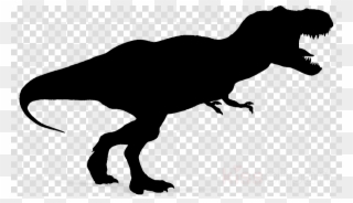 Dinosaur Silhouette T Rex Clipart Tyrannosaurus Triceratops - Dinosaur Silhouette Clipart - Png Download