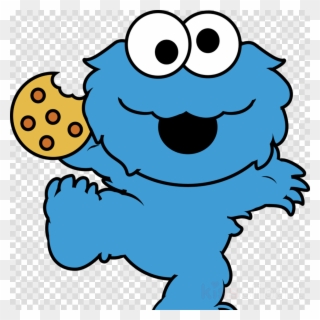 Baby Cookie Monster Clipart Cookie Monster Elmo Baby - Monstruo De Las Galletas Dibujo - Png Download