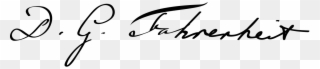 Daniel Gabriel Fahrenheit Signature - Gabriel Daniel Fahrenheit Original Clipart