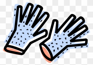 Vector Illustration Of Safety Gloves, Rubber Gloves - Glove Clipart