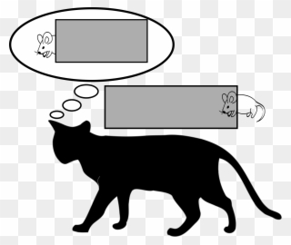 Open - Cat Black Clipart