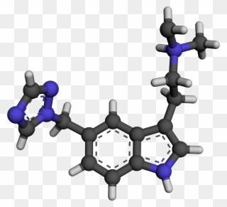 Rizatriptan 3d Ball And Stick - Molecule Clipart