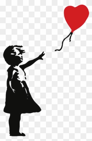 Buscar Con Google - Banksy Girl With Balloon Signed Clipart