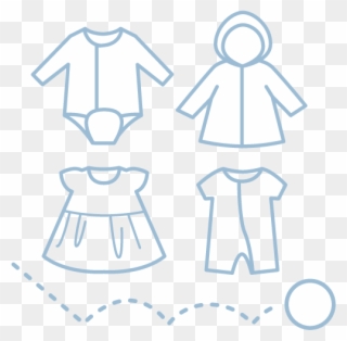 Playwear Easy And Stylish, For An Active Baby - Illustration Clipart