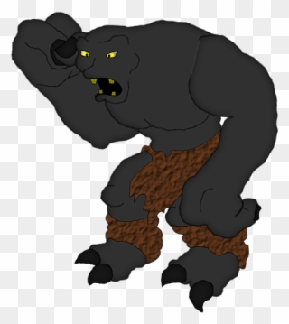 Human-sized Trolls Dwells In The Deep Enchanted Forest - Gorilla Goblin Clipart