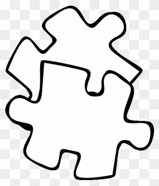 Puzzle Piece Clipart - Coloring Book - Png Download
