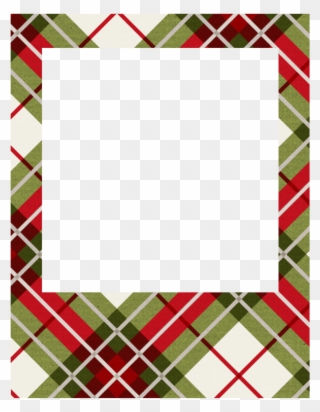 Christmas Plaid Border Clipart - Png Download
