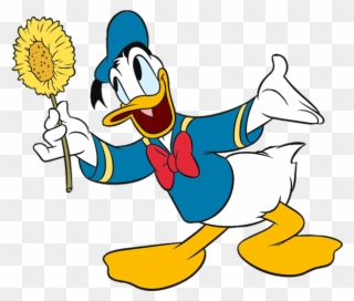 Donald Duck, - Donald Duck Daisy Flower Clipart