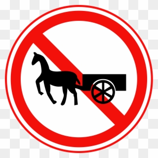 No Animal Drawn Vehicles Road Sign Clipart