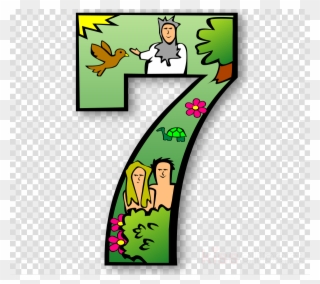 7 Days Of Creation Numbers Clipart Bible Creation Myth - Day 7 Creation Clipart - Png Download