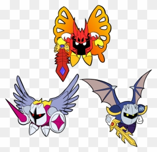 Kirby Could Destroy All Three Of Them - Meta Knight Galacta Knight And Morpho Knight Clipart