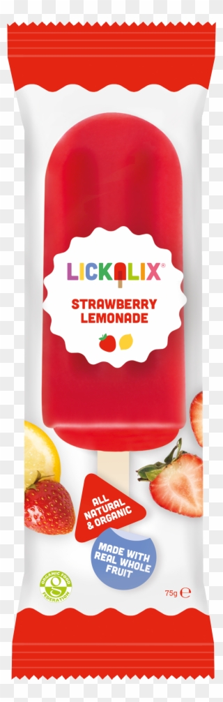 Strawberry Lemonade - Lickalix Caribbean Twist Ice Lollies Clipart