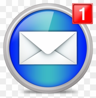 New Email Interface Symbol Of Closed Envelope Back - Notification Email Icon Png Clipart