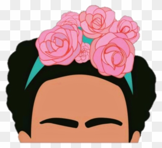 Frida Fridakhalo Woman Flower Eyebrows Drawing Celebrat - Frida Kahlo Cartoon Art Clipart