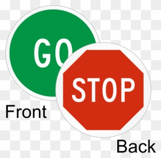 Go Stop 2 Sided Magnetic Status Labels, Sku Lb - Real Stop Sign Clipart