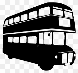Free Download Black Full Clipart Black Screen Of Death - Double Decker Bus Silhouette - Png Download