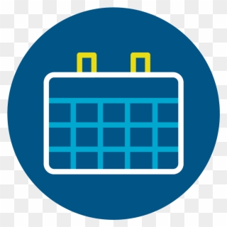 Calendar - Calendar Icon Circle Png Blue Clipart