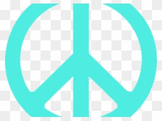 Peace Symbol Clipart Teal - Peace Symbols - Png Download