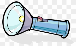 Portable Flashlight Or Vector Image Illustration Of - Torch Clipart - Png Download