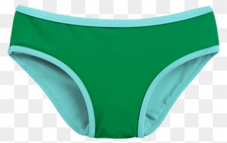 Child Wearing The Reversible Swim Bottom In Kids Size - Femilet Delhi Bikini Grøn Clipart