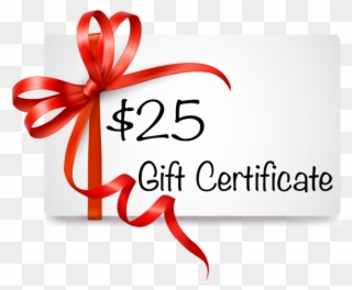 25 Tip Top Gift Certificate メッセージ カード 手書き リボン