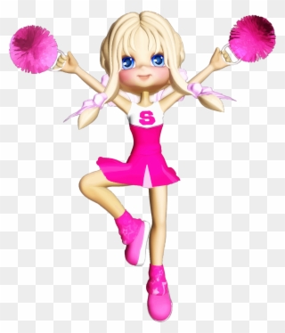 Christmas Football And Cheerleaders Clipart - Cartoon Cheerleader Png Transparent Png