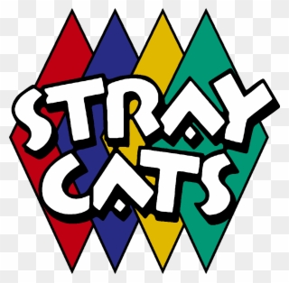 Rockabilly Stray Cats Vintage Band Logo 1980s Rock - Stray Cats Oc Fair Clipart