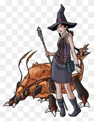 Monster Trainer - Witch Art Pathfinder Clipart